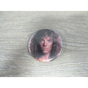 Peter Frampton Pinback Button Rock Star Portrait 1980s 1990s Music